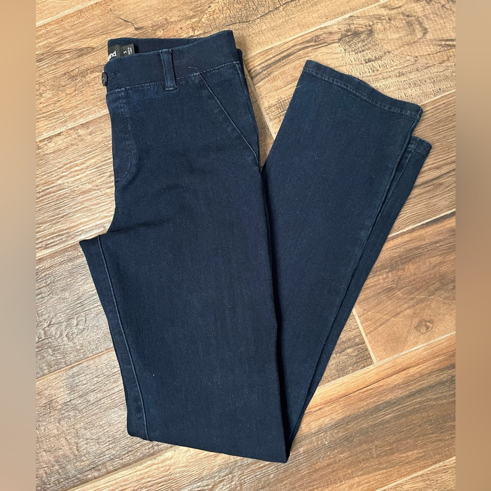 Betabrand Straight Leg Yoga Denim- Dark Indigo